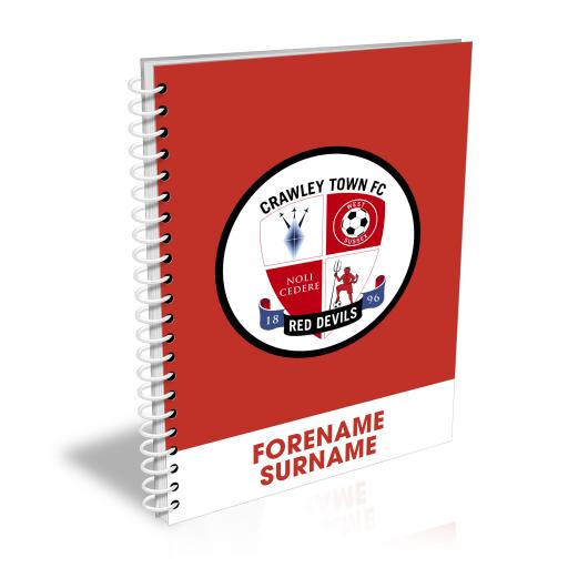 Crawley Town FC Bold Crest Notebook