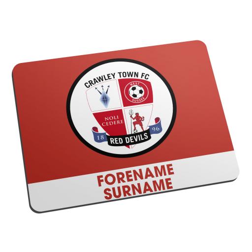 Crawley Town FC Bold Crest Mouse Mat